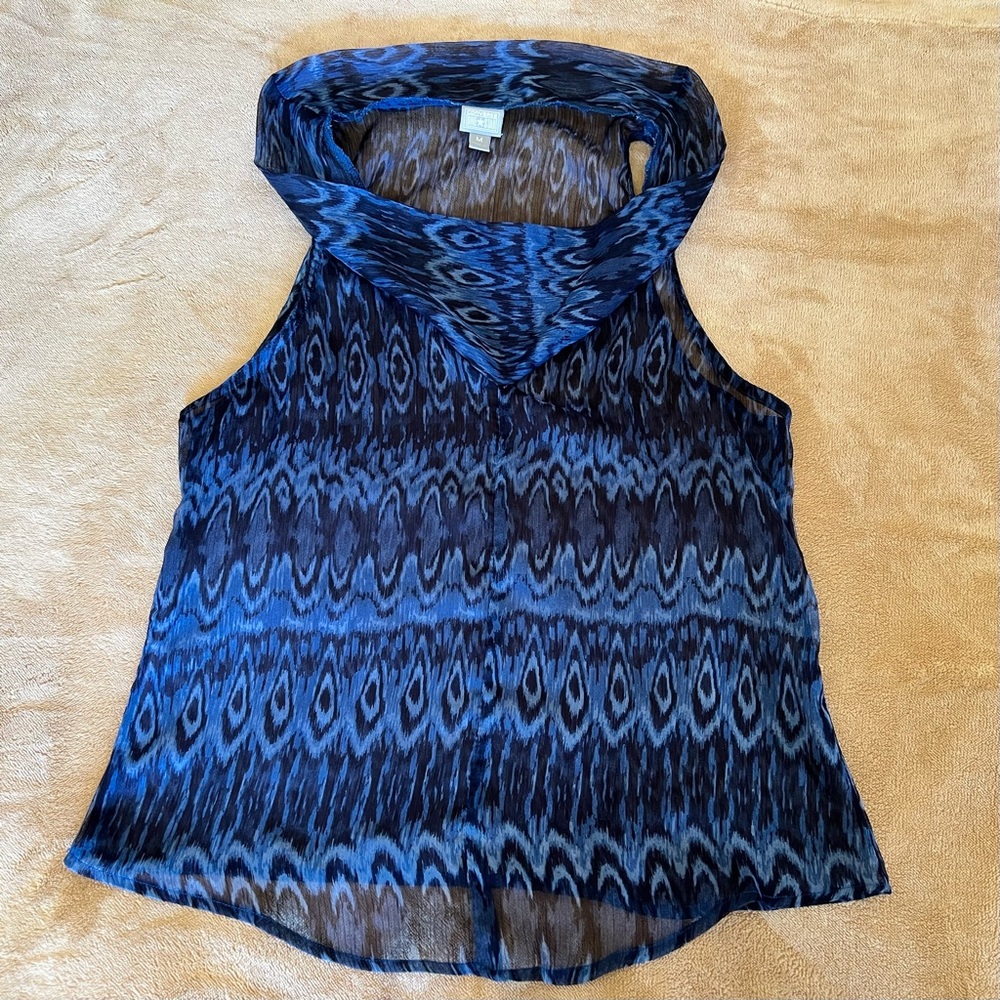 Converse One Star ⭐️ Sheer Cowl Neck Sleveless Top